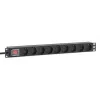 Intellinet 19 inch 1U rack-monttaus 9-osainen PDU 16A päälle/pois 2 m virtajohto