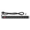 Intellinet 19 inch 1U rack-monttaus 9-osainen PDU 16A päälle/pois 2 m virtajohto