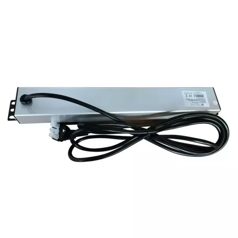 Techly I-CASE STRIP-16SH pistorasia (PDU) 6 AC-lähtöä 1,5HE musta, hopea