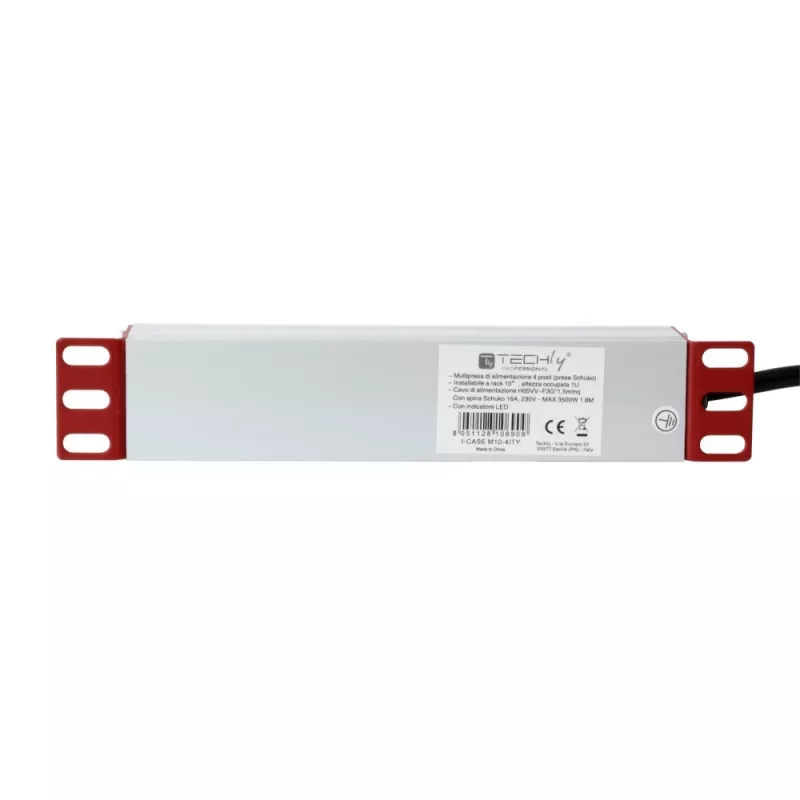 Jatkojohto Techly Universal Power Strip Rack 10