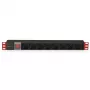 Techly I-CASE STRIP-18C20 virranjakoyksikkö (PDU) 8 AC-lähtöä 1U musta, punainen