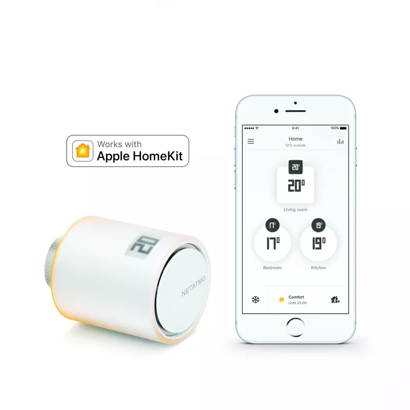 Netatmo NAV-EN lisälämmityspatteritermostaatti, älykäs, valkoinen