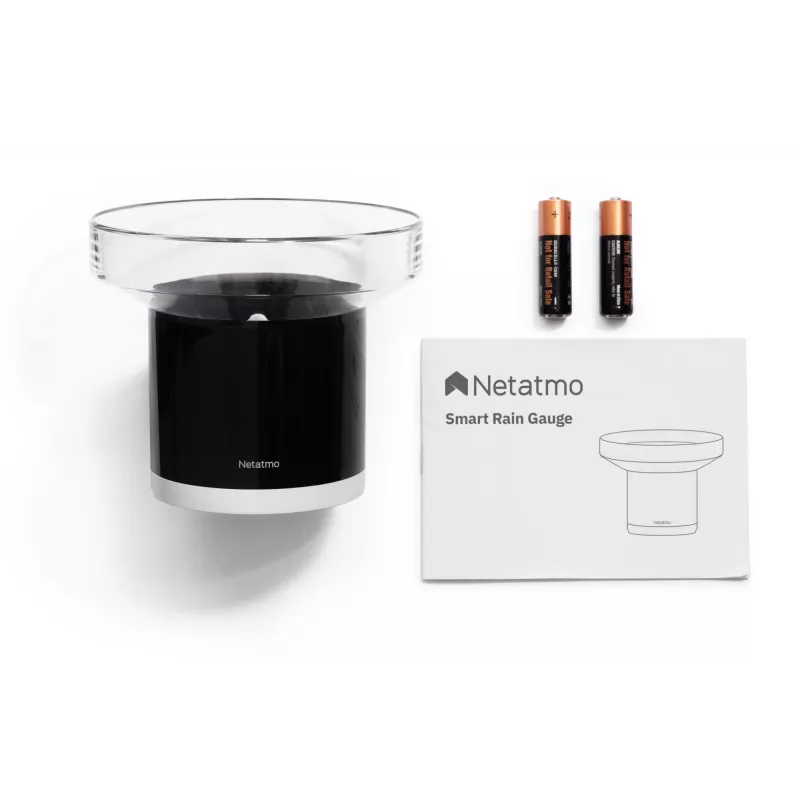 Netatmo älykäs sadetutka, paristo, AAA, 1,5 V, 130 mm, 130 mm, 110 mm