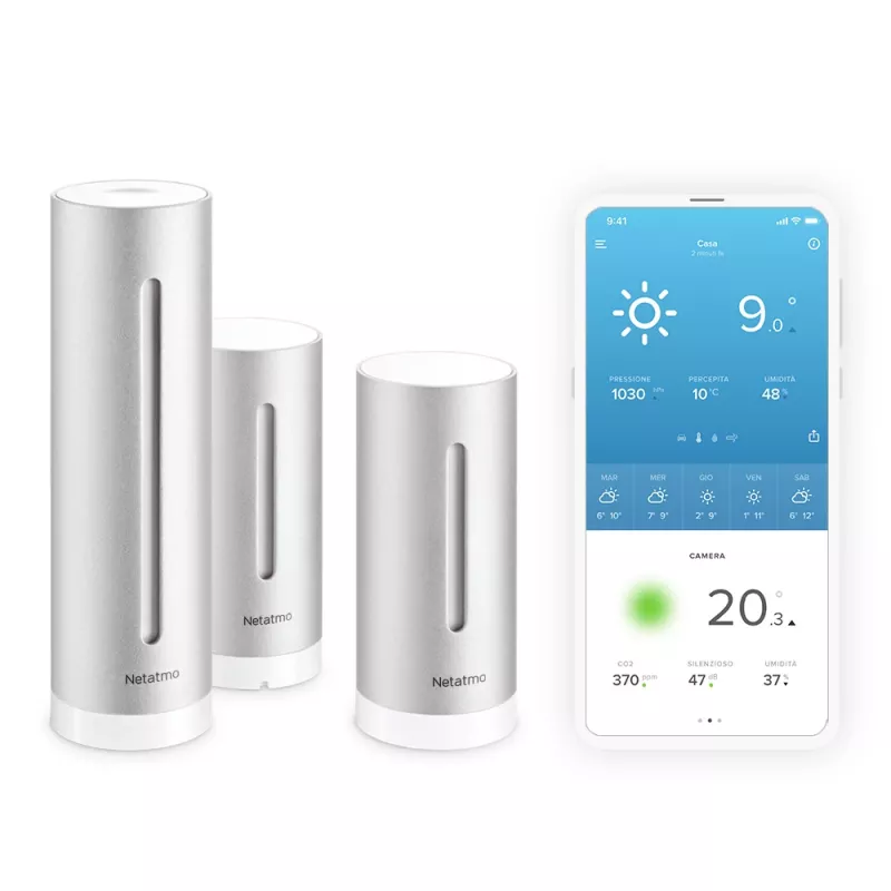Netatmo Indoor Pack ”älykäs sääasema + lisä älykäs sisämoduuli”