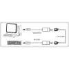 Techly IUSB-EXTENDTY2 kaapeliadapteri RJ-45 USB 2.0 Type-A musta