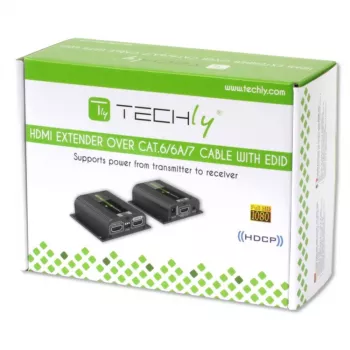 Techly IDATA EXT-E70POED AV-jatko AV-lähetin ja -vastaanotin musta