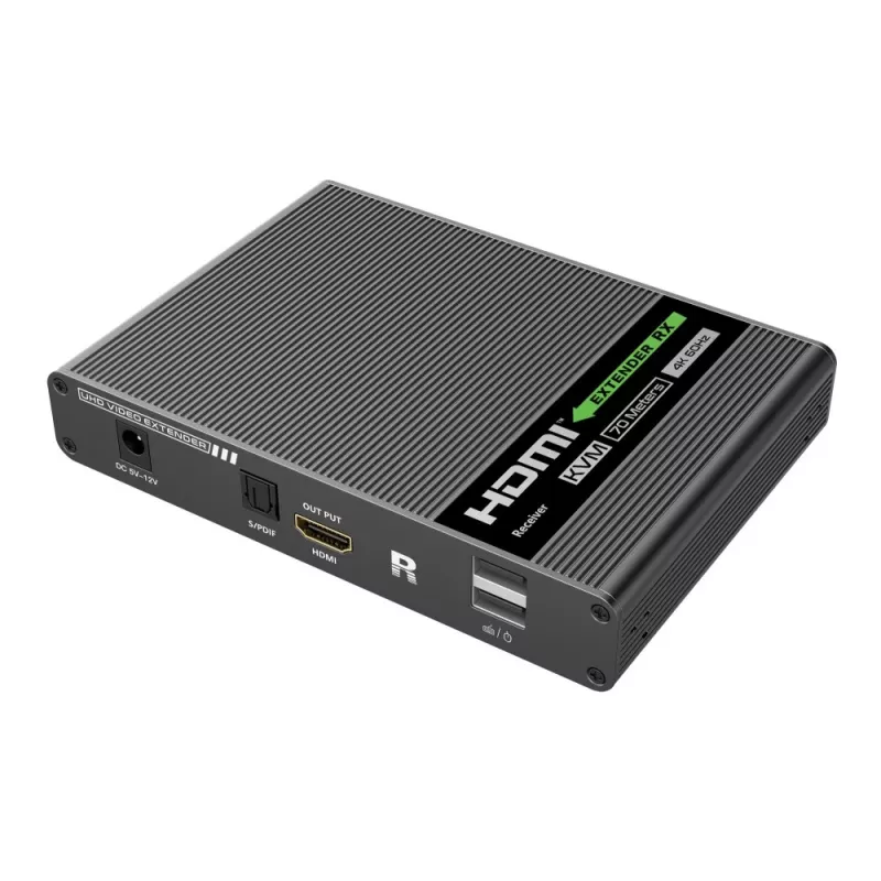 Techly IDATA HDMI-KVM67 KVM-jatko lähetin ja vastaanotin