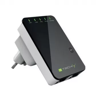 Techly seinäpistorasia-WLAN-reititin 300N Wi-Fi 4