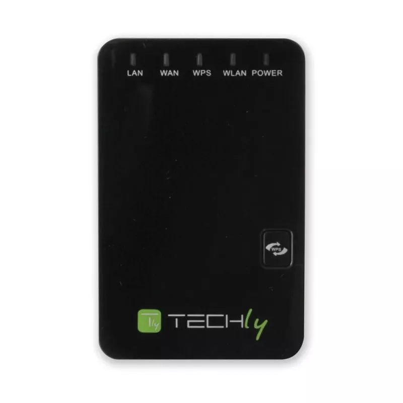 Techly I-WL-REPEATER2 (301078) pistorasiaan liitettävä langaton minireititin / toistin 300N, Wi-Fi 4 (802.11n), 2,4 GHz, 300 Mbps