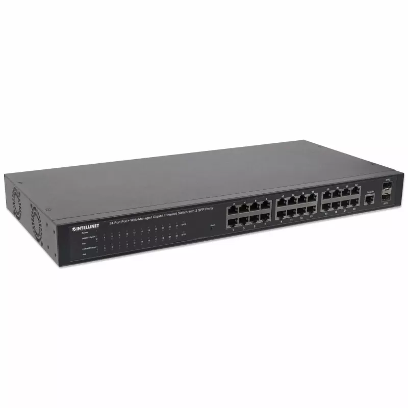 Hallittava kytkin Intellinet 24-porttinen Gigabit Ethernet PoE+