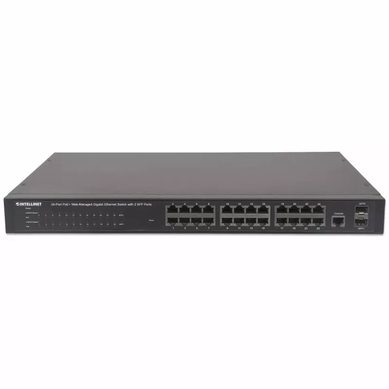 Hallittava kytkin Intellinet 24-porttinen Gigabit Ethernet PoE+