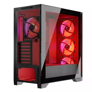 Modecom Volcano Expanse S Apex ARGB Midi-kotelo, musta