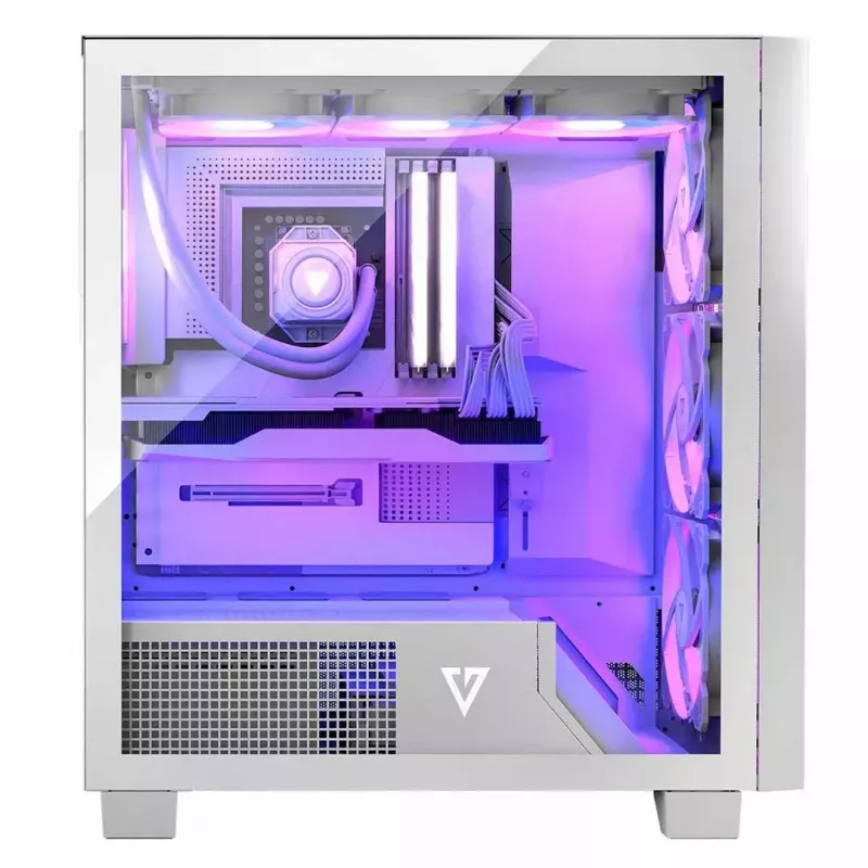 Modecom Volcano Perun Apex ARGB Midi-kotelo, valkoinen