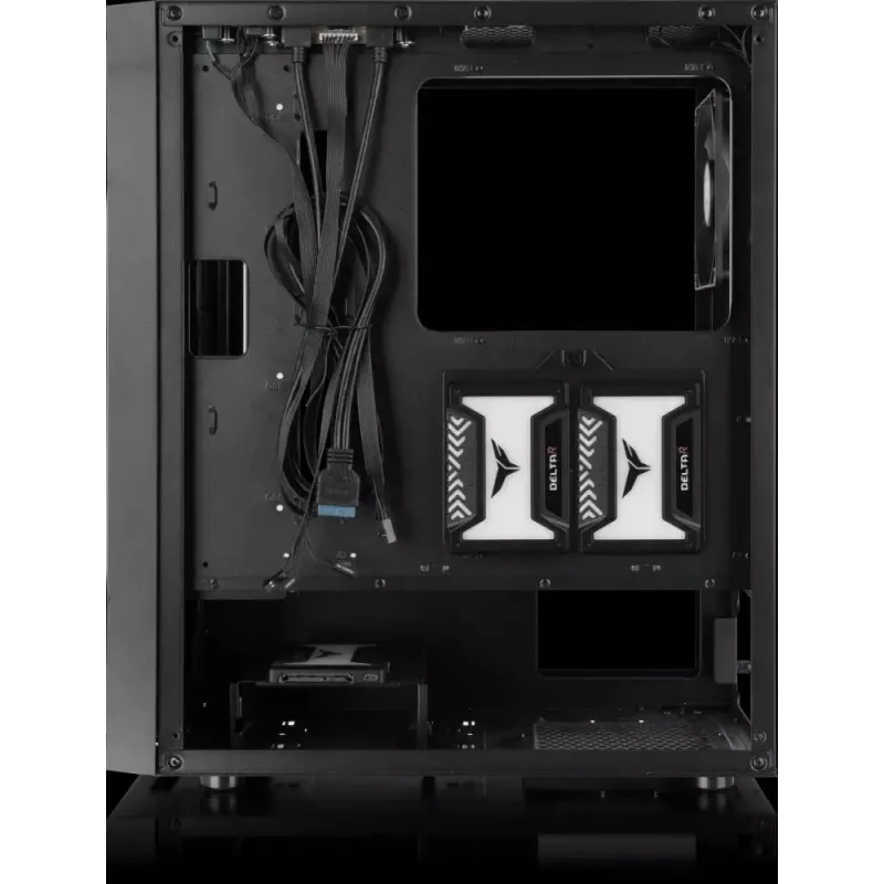 PC-kotelo Versa XM1 musta teräs 120mm tuuletin USB3.0 - musta