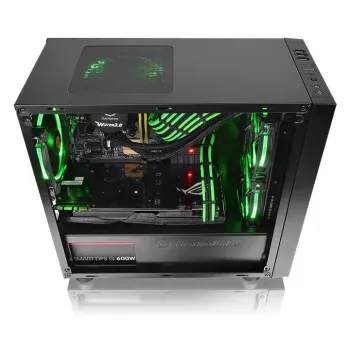 PC-kotelo Thermaltake Versa H17 Window Micro Tower musta