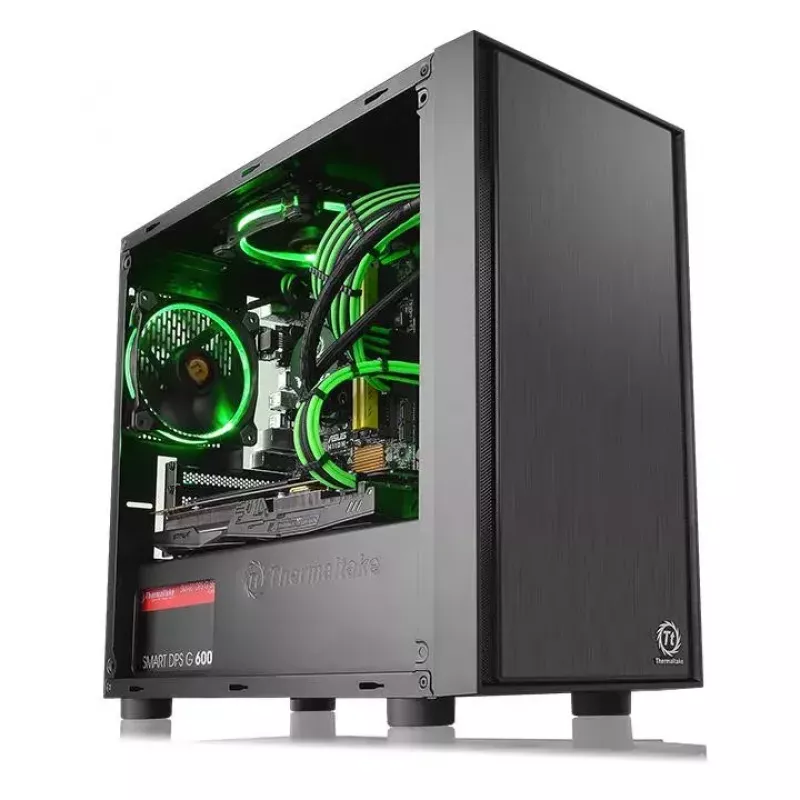 PC-kotelo Thermaltake Versa H17 Window Micro Tower musta