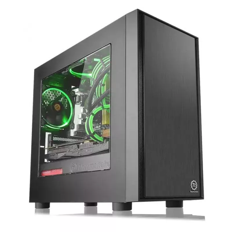 PC-kotelo Thermaltake Versa H17 Window Micro Tower musta