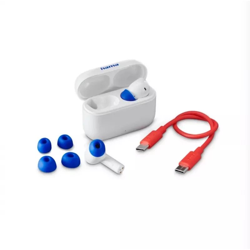 Hama Passion Clear II True Wireless -nappikuulokkeet ANC:llä, valkoinen (00184179)