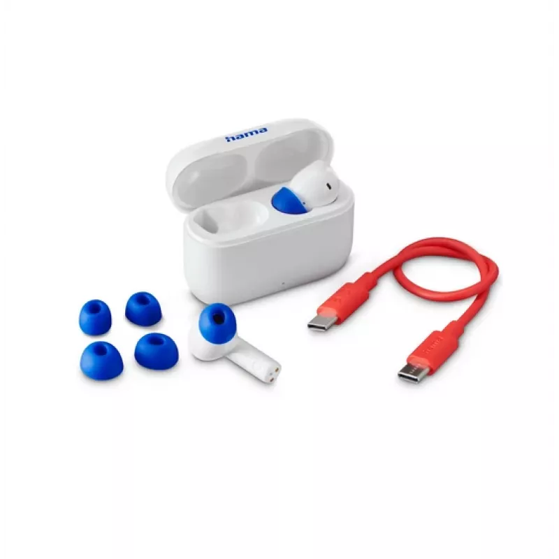 Hama Passion Clear II True Wireless -nappikuulokkeet ANC:llä, valkoinen (00184179)