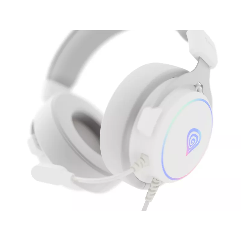 GENESIS Neon 764 -headset johdollinen peli-headset pantalla USB Type-A valkoinen