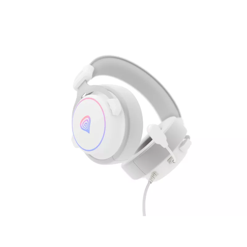 GENESIS Neon 764 -headset johdollinen peli-headset pantalla USB Type-A valkoinen