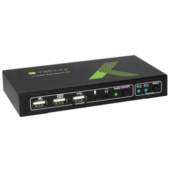 Techly 2x1 USB HDMI 4Kx2K IDATA KVM-HDMI2U KVM-kytkin musta