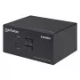 KVM-kytkin Manhattan 2-porttinen 4K HDMI USB audio 2 tietokoneen ohjaus