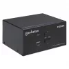 KVM-kytkin Manhattan 2-porttinen 4K HDMI USB audio 2 tietokoneen ohjaus
