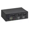 Manhattan 153546 KVM-kytkin, 2-porttinen DisplayPort/USB 2.0, 4K@60Hz, ääni, 2 x 1,8 m kaapelit