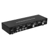 Techly IDATA DP-KVM4 KVM-kytkin rack-asennus musta