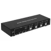 Techly IDATA DP-KVM4 KVM-kytkin rack-asennus musta