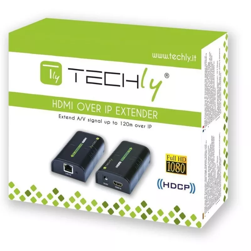 Techly lisävastaanotin vahvistimelle / jakajalle HDMI Over IP IDATA EXTIP-373R