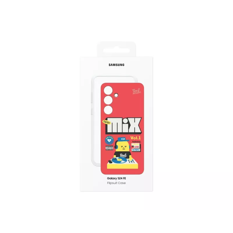 Suojakotelo Samsung Sticky Monster Lab Flipsuit Case S24 FE:lle punainen