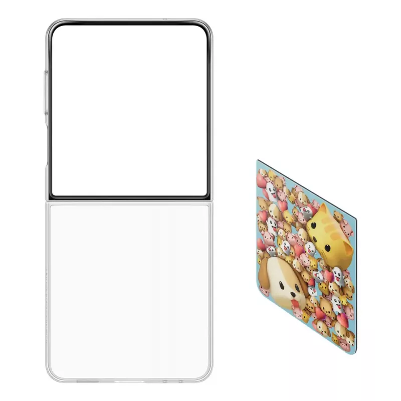 Suojakotelo Samsung Galaxy Z Flip7 läpinäkyvä monokromaattinen