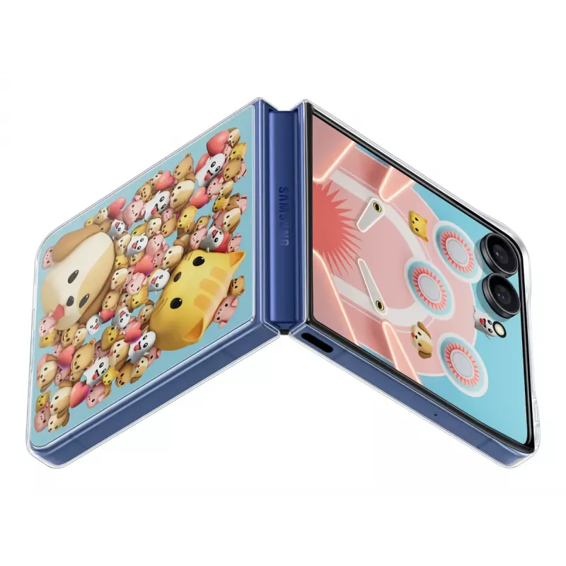 Suojakotelo Samsung Galaxy Z Flip7 läpinäkyvä monokromaattinen