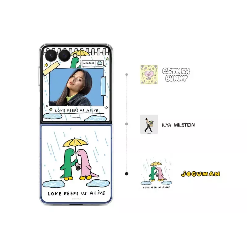 Suojakotelo Samsung Galaxy Z Flip7 läpinäkyvä monokromaattinen