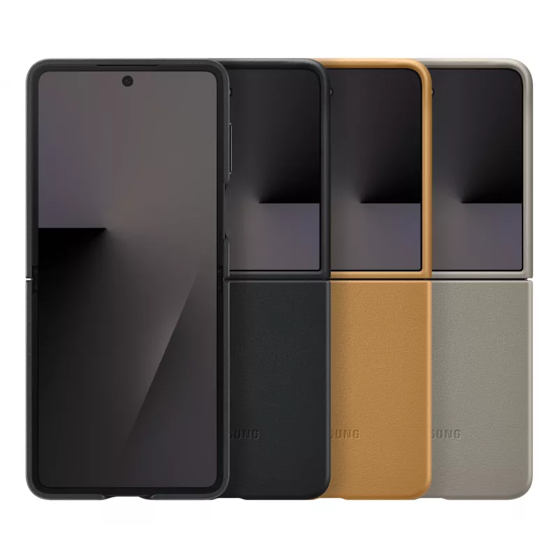 Suojakotelo Samsung Galaxy Flip7:lle Samsungilta, malli EF-VF766PBEGWW, musta