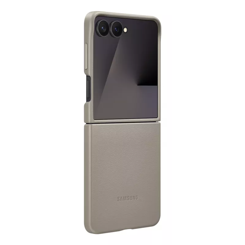 Suojakotelo Samsung Galaxy Flip7:lle Samsungilta, malli EF-VF766PJEGWW, taupe