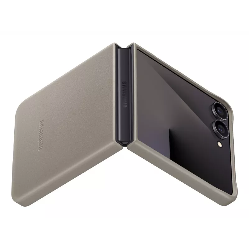 Suojakotelo Samsung Galaxy Flip7:lle Samsungilta, malli EF-VF766PJEGWW, taupe