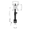 Techly ICA-LCD 500BK pöytäteline näytölle 13–30 tuumaa (76,2 cm), enintään 15 kg, VESA 75x75/100x100, musta