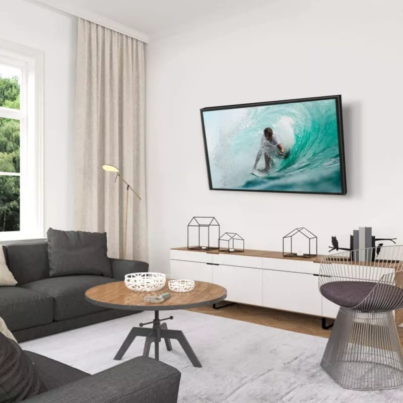 Techly ICA-LCD 2901 seinäteline 13–37 tuuman LCD-televisiolle, kallistettava ja kääntyvä, enintään 25 kg, VESA 75x75–200x200, musta