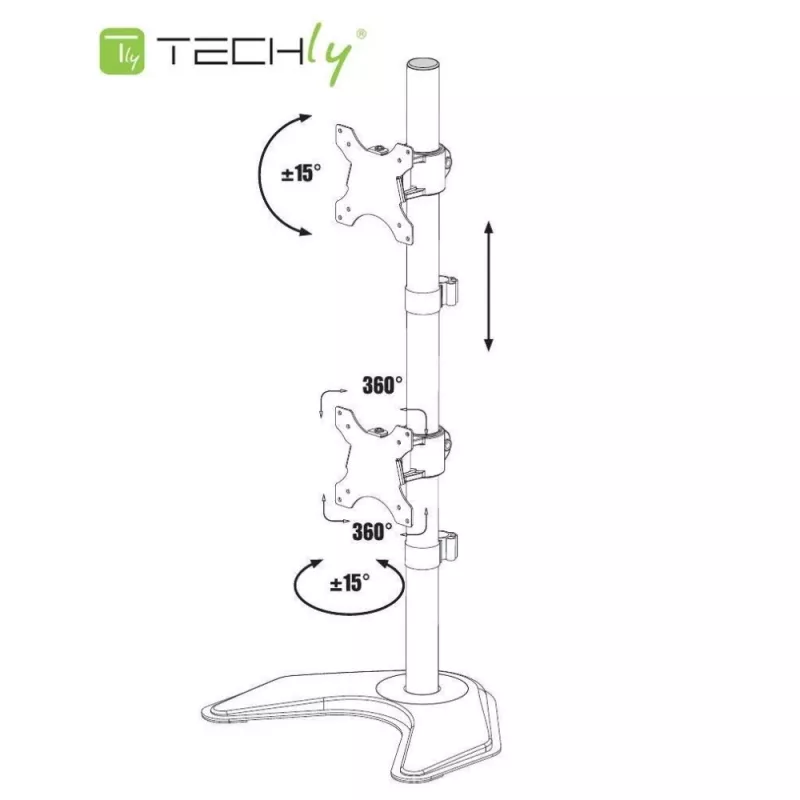 Techly ICA-LCD 2520V monitoriteline / jalusta 68.6 cm (27