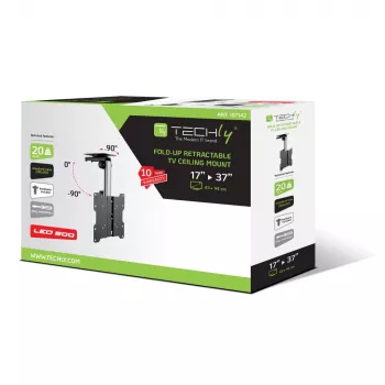 Techly taitettava sisäänvedettävä kattoteline TV LED/LCD 17