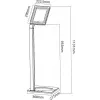 Techly ICA-TBL 1501 turvallinen lattiateline 9,7–10,1 tuuman (25,6 cm) tableteille, alumiini, VESA 75x75, hopea