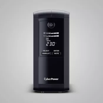 Keskeytymätön virransyöttö CYBERPOWER Tracer III VP1000ELCD-FR, Line-Interactive 1 kVA (550 W), 4x Type-E-lähtö, LCD, USB, RS-232