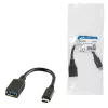 USB-kaapeli LogiLink USB C - USB A 0,15m CU0098 musta