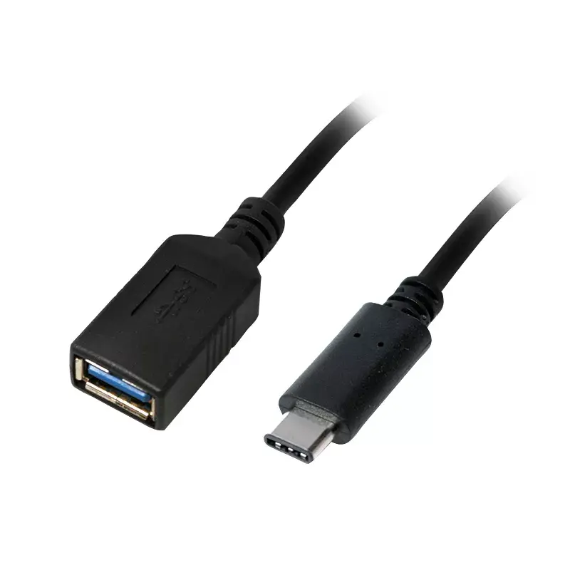 USB-kaapeli LogiLink USB C - USB A 0,15m CU0098 musta