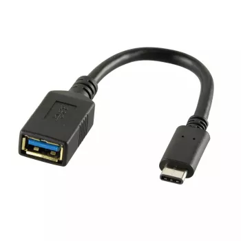 USB-kaapeli LogiLink USB C - USB A 0,15m CU0098 musta