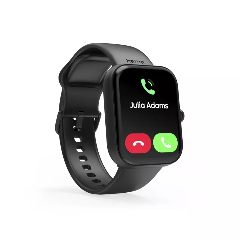 Hama Fit Watch 5000 älykello, 1,65 tuuman (4,19 cm) TFT, 47 mm, puhelutoiminto, syke, IP68, Bluetooth, musta