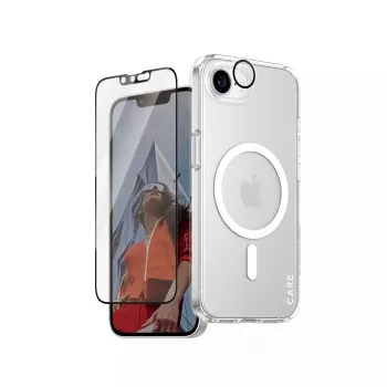 PanzerGlass CARE by ® Flagship 3-in-1 -paketti iPhone 16e naarmuuntumaton iskunkestävä